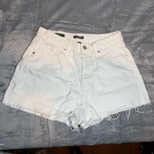 White High Waist Jean Cut Off Shorts Size 6  Beach Vibes